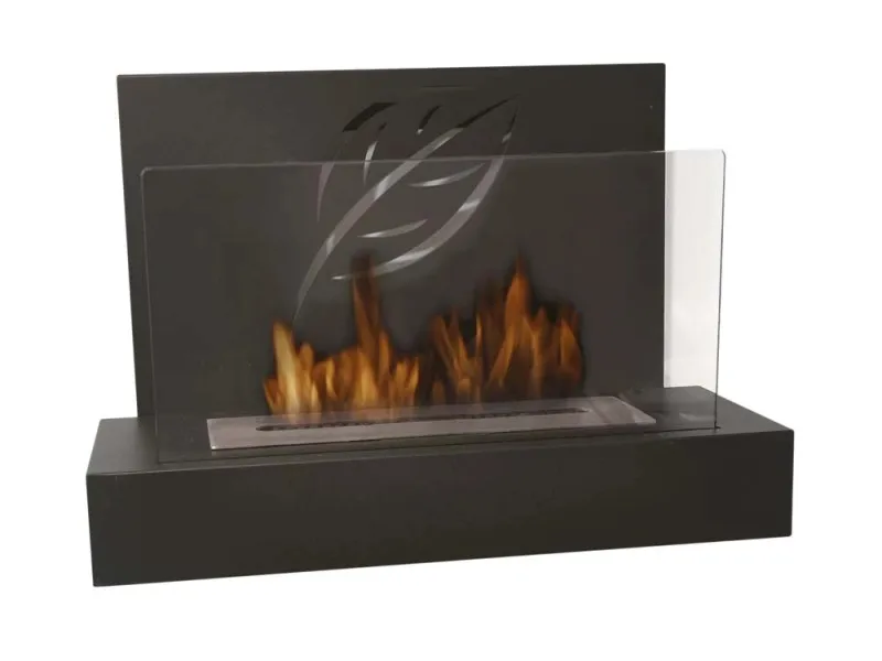 Camino bioetanolo da parete e da appoggio Maya 1,3 l - 2,5 kw/h nero
