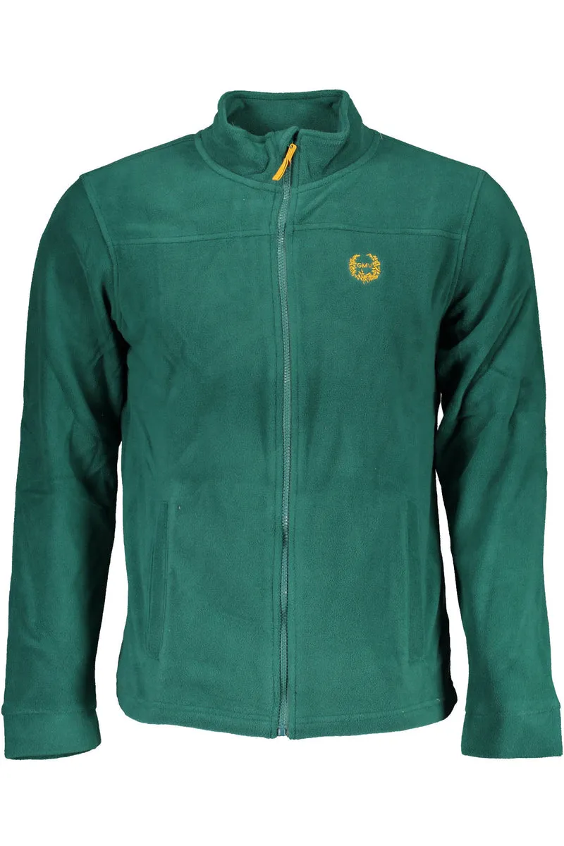 GIAN MARCO VENTURI FELPA CON ZIP UOMO VERDE