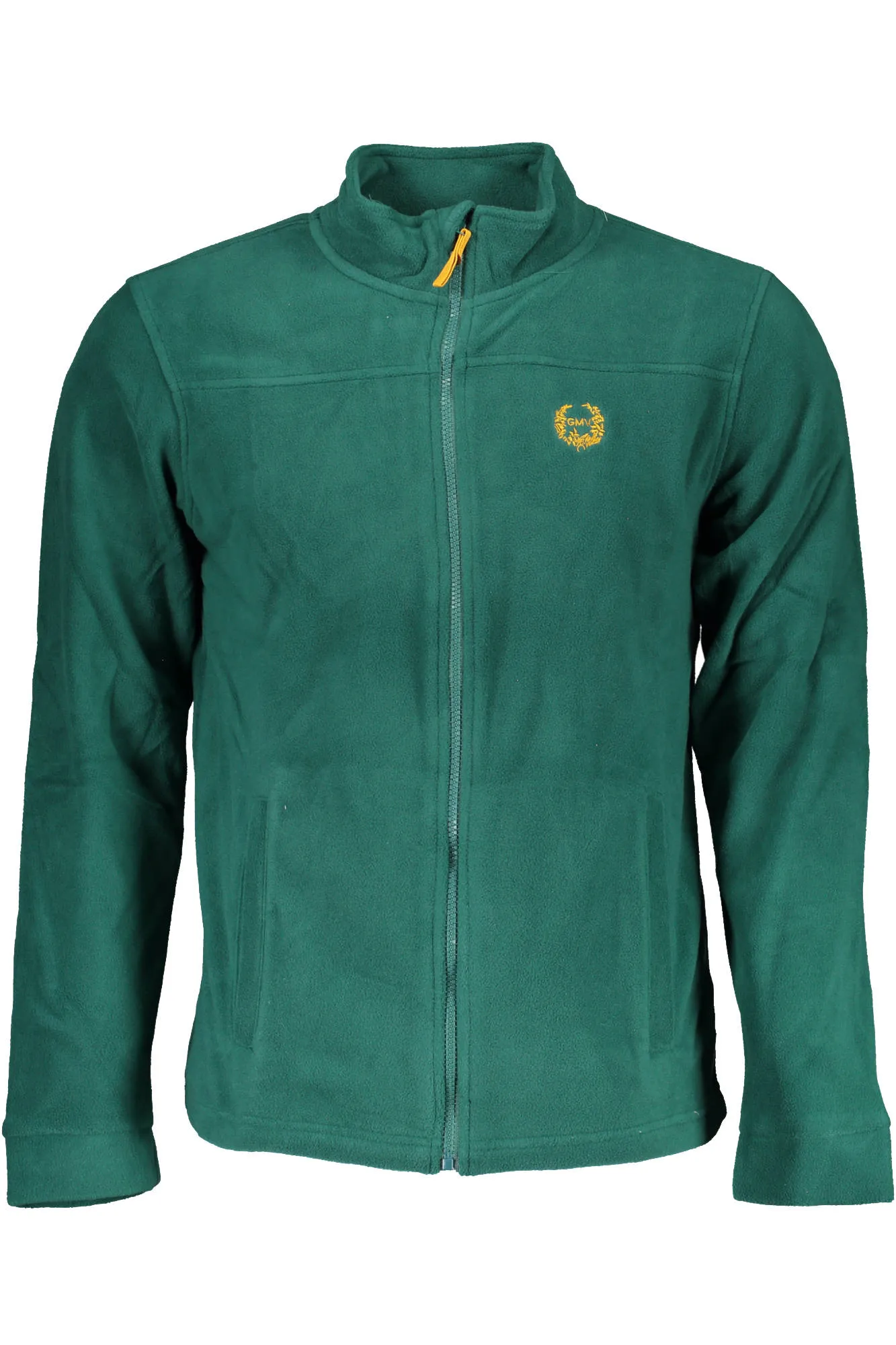 GIAN MARCO VENTURI FELPA CON ZIP UOMO VERDE