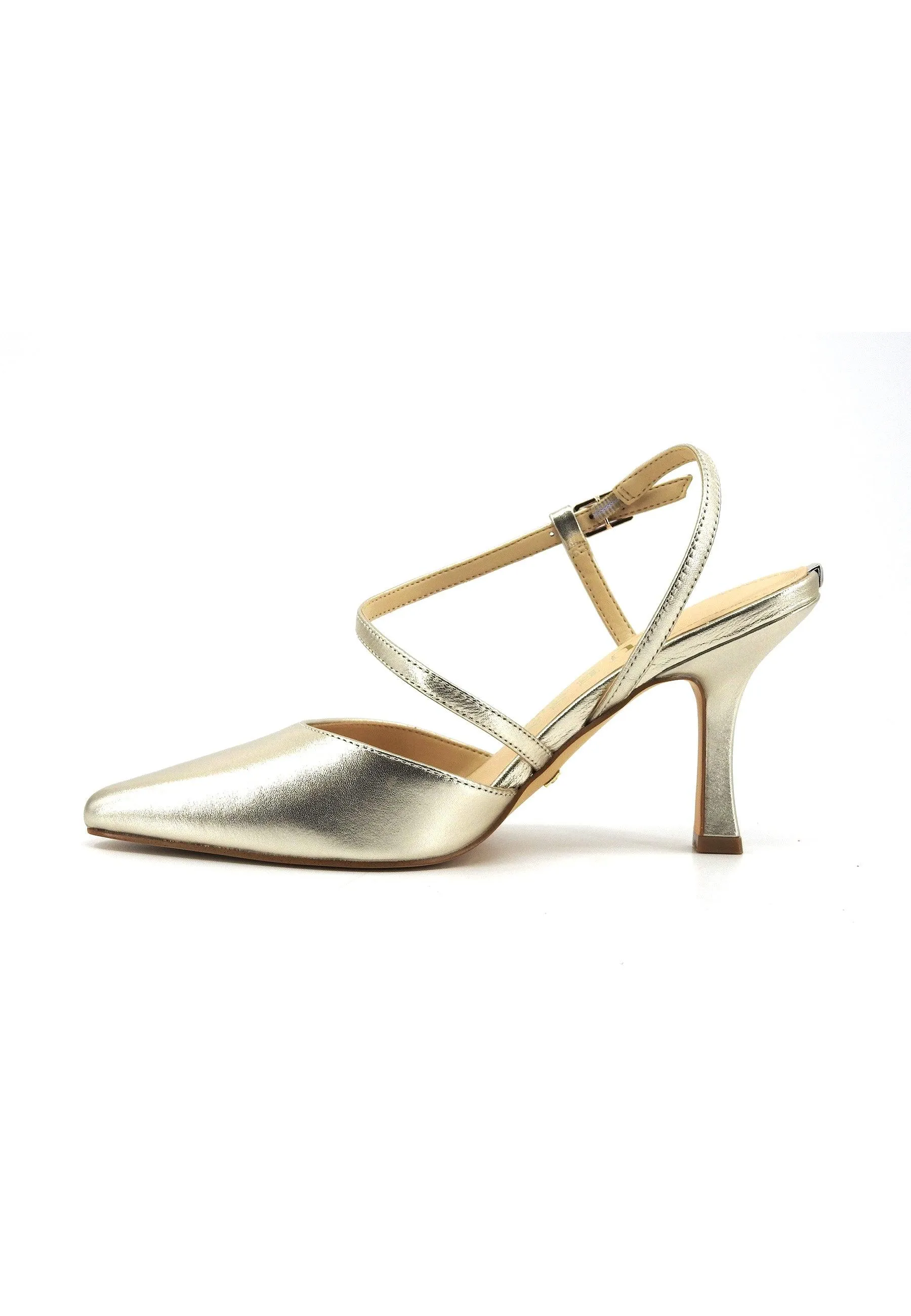 GUESS Sandalo Tacco Donna Platino Oro FLJSHALEM03