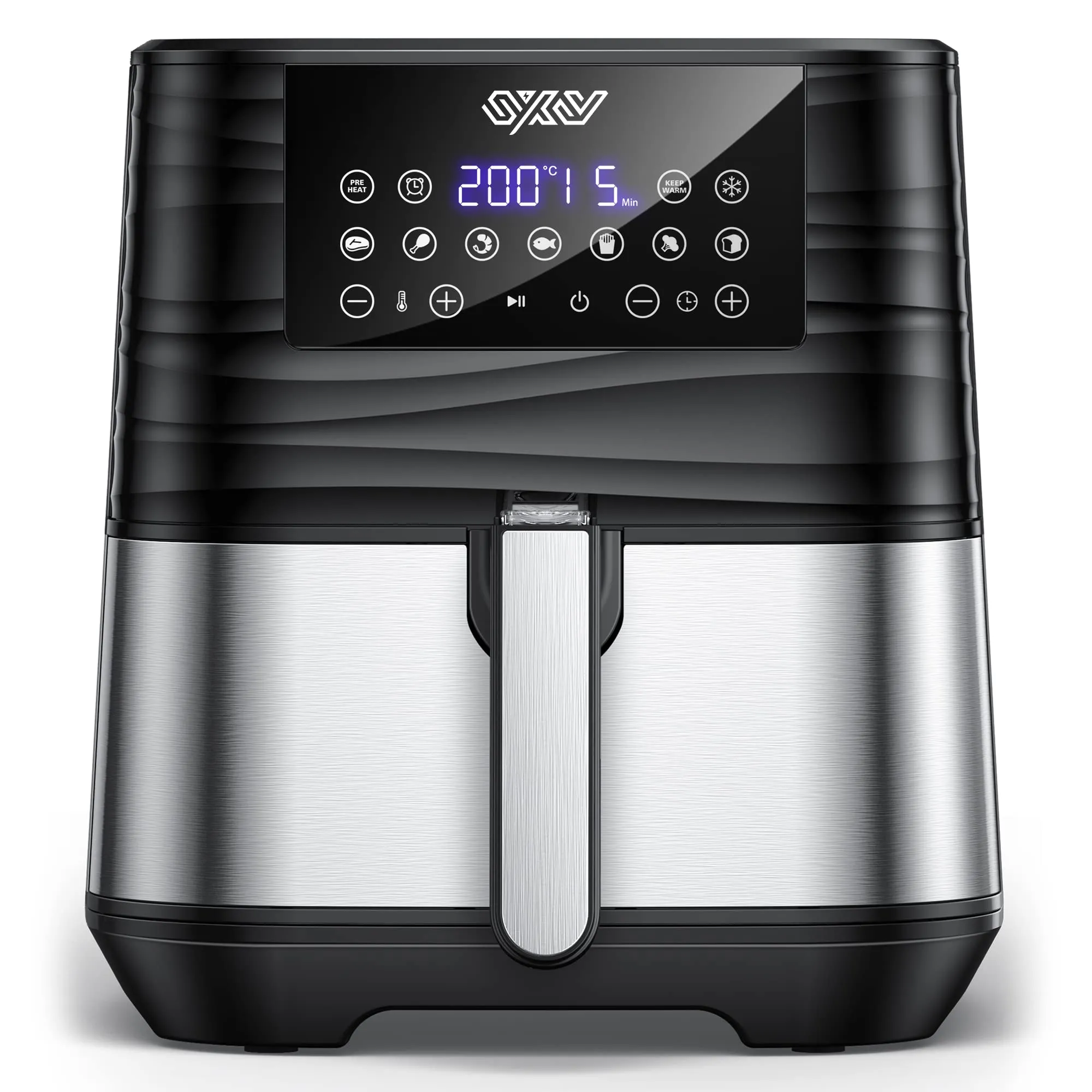 Innsky Friggitrice ad Aria 5,5 Litri, 1700W Friggitrice ad Aria Calda con 11 Programmi, Air Fryer con Funzione di Preriscaldamen
