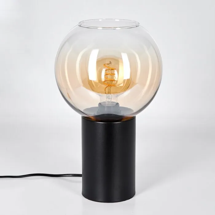 Koyoto Lampada a sfera, Lampada da scrivania, Lampada da tavolo Ambrato, Chiaro, 1-Luce