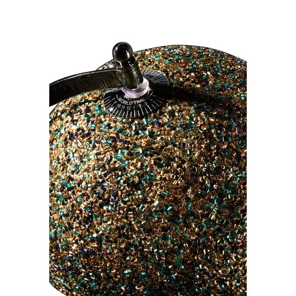 Novità Home mappamondo - globo glitter oro base argento brunito, oro, grigio