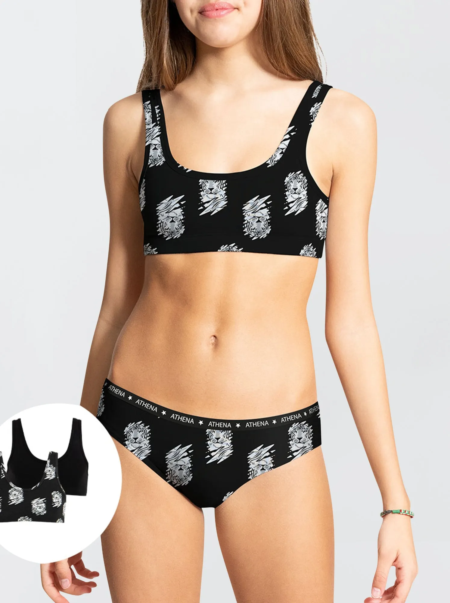 Set di 2 reggiseni sportivi 'Athena' - NERO