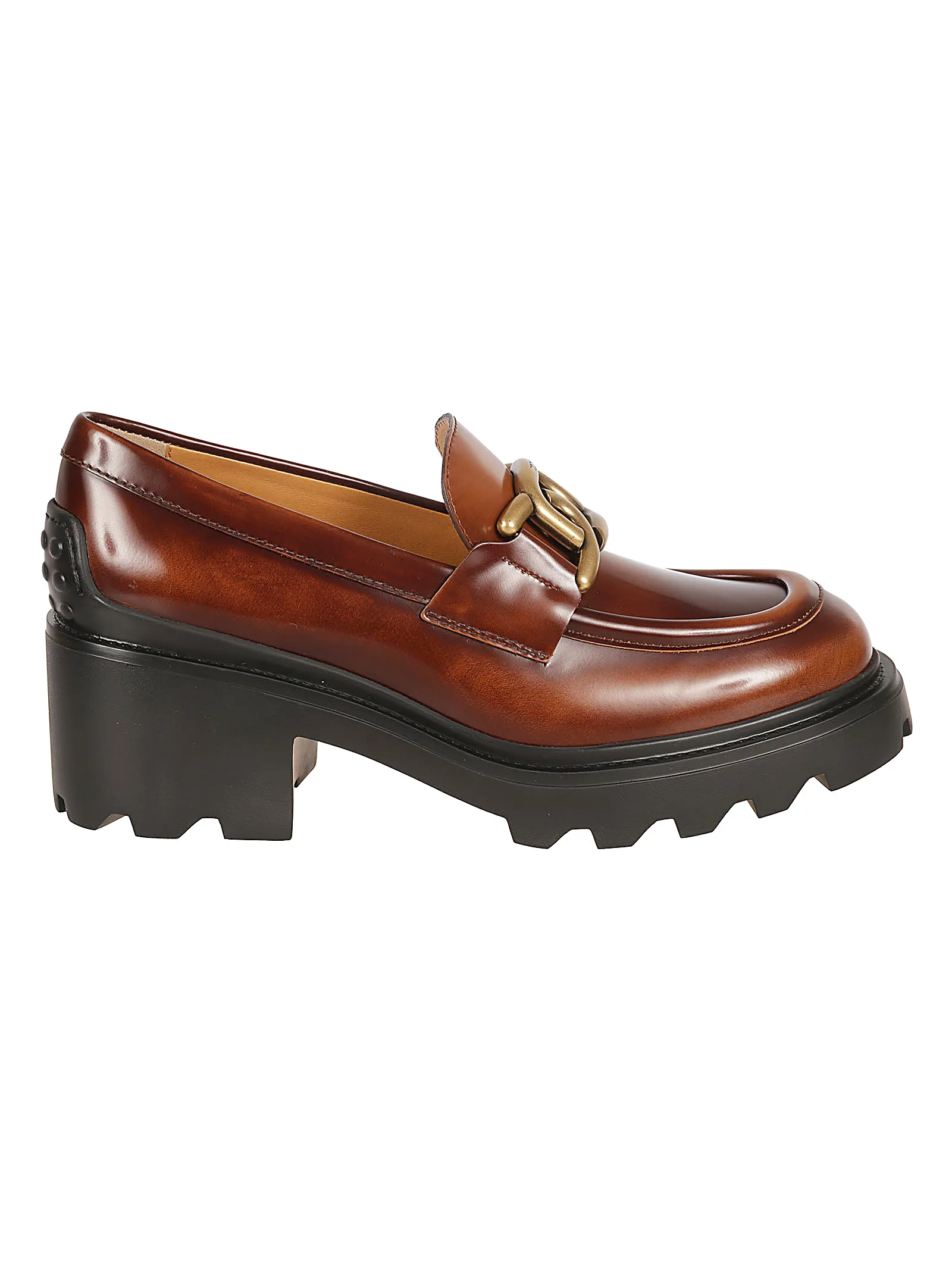 TOD'SGOMMA CARRO T60 08D CATENA BOMB.MET CUOIO SCURO