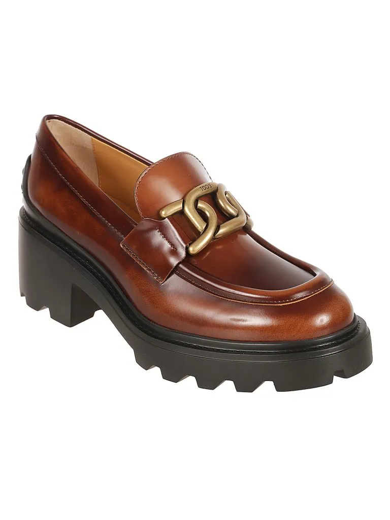 TOD'SGOMMA CARRO T60 08D CATENA BOMB.MET CUOIO SCURO